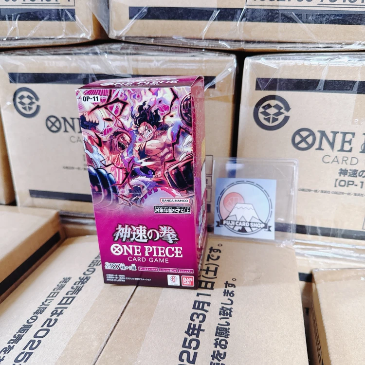 Alternative view of OP-11 A FIST OF DIVINE SPEED Sealed Case (12 boxes) Japanese ONE PIECE CARD