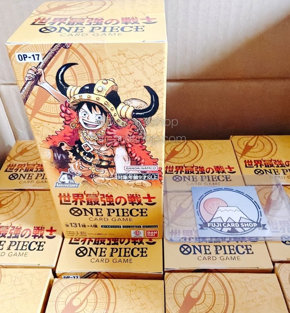 Alternative view of OP-17 The World's Strongest Warriors booster box Japanese ONE PIECE CARD