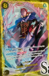 OP18-119 Saint Shamrock SEC English prerelease preview from OP-18 The Dominance of God; Japanese image pending