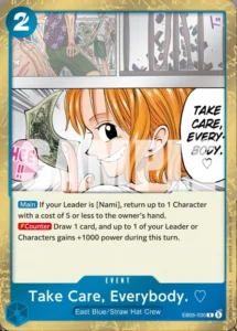 Take Care, Everybody. EB05-030 R — English reveal; Japanese confirmation pending / 日本語版・日本語名未確認 - EB-05 English temporary preview, Japanese image pending